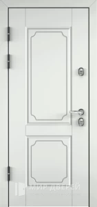 Белая стальная входная дверь №18 внутренняя - фото