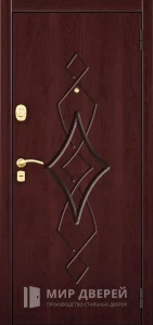 Металлическая дверь МДФ снаружи №535 внешняя - фото