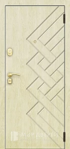 Входная дверь с белой внутренней панелью №504 внешняя - фото